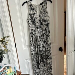 Black and White Patterned Women's Dress